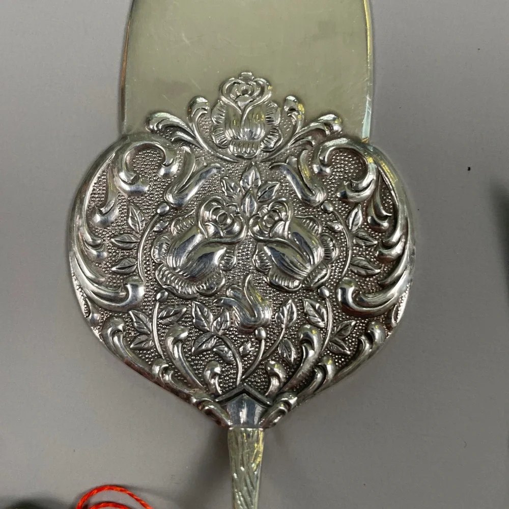 Antiko 100 Hildesheimer Rose Silver Plated Cake Server and 4 Forks Set German